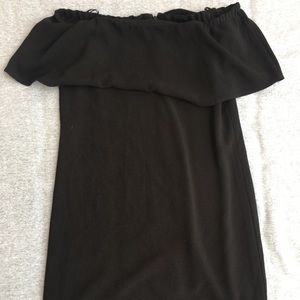 Charles Henry black off the shoulder dress